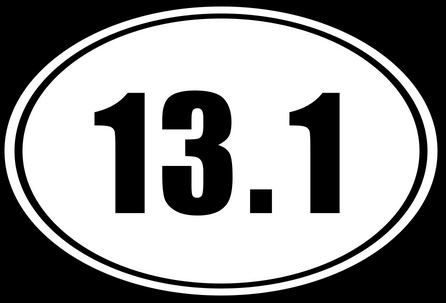 Marathon 13 mile oval decal